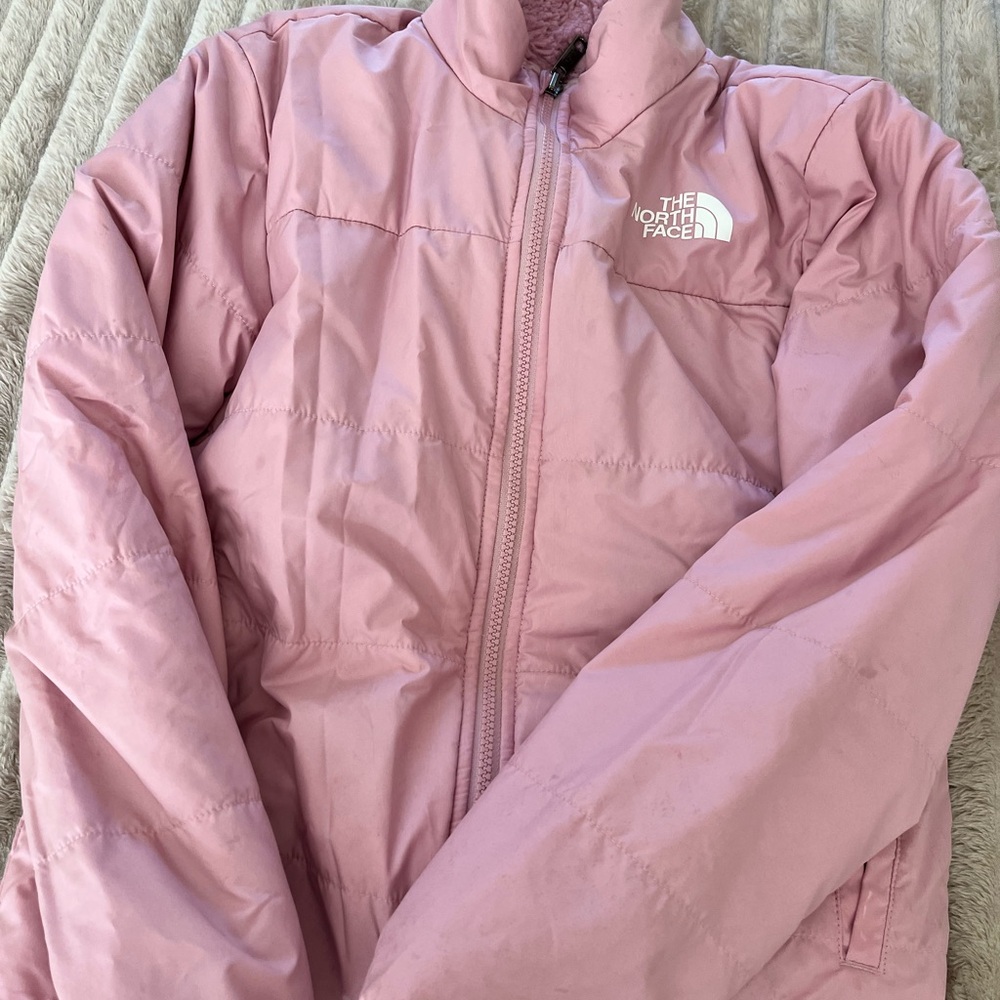 The North Face Girls pink Shasta Jacket- Reversible!